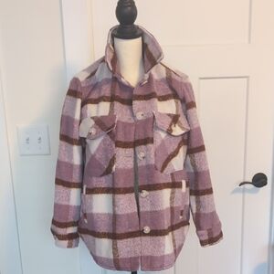 Women's Blanket NYC Extra Small Plaid Coat
